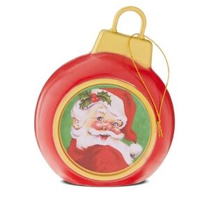 Mr. Christmas Mini Blow Mold Light Up Santa Christmas Ornament 5” Retro Holiday